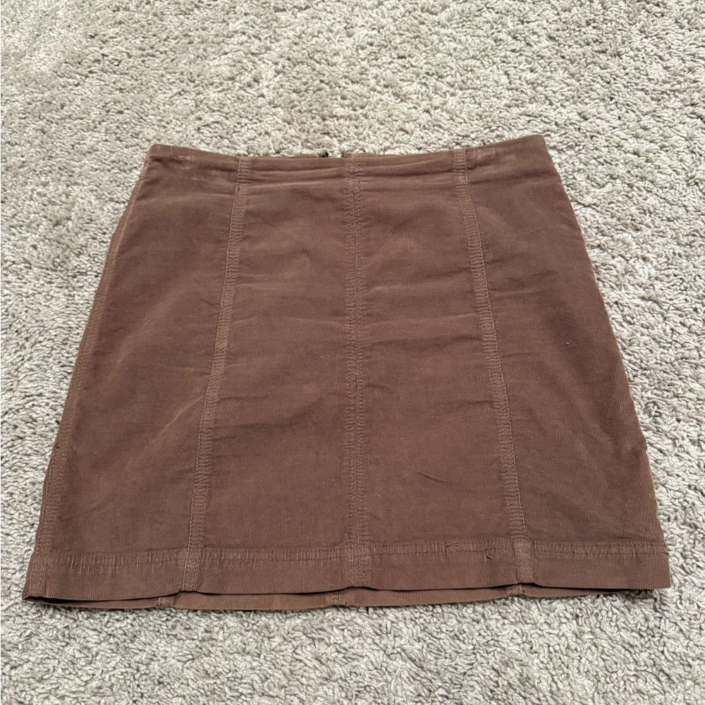 Brown Free People Women's Stretch Mini Skirt, Size 8